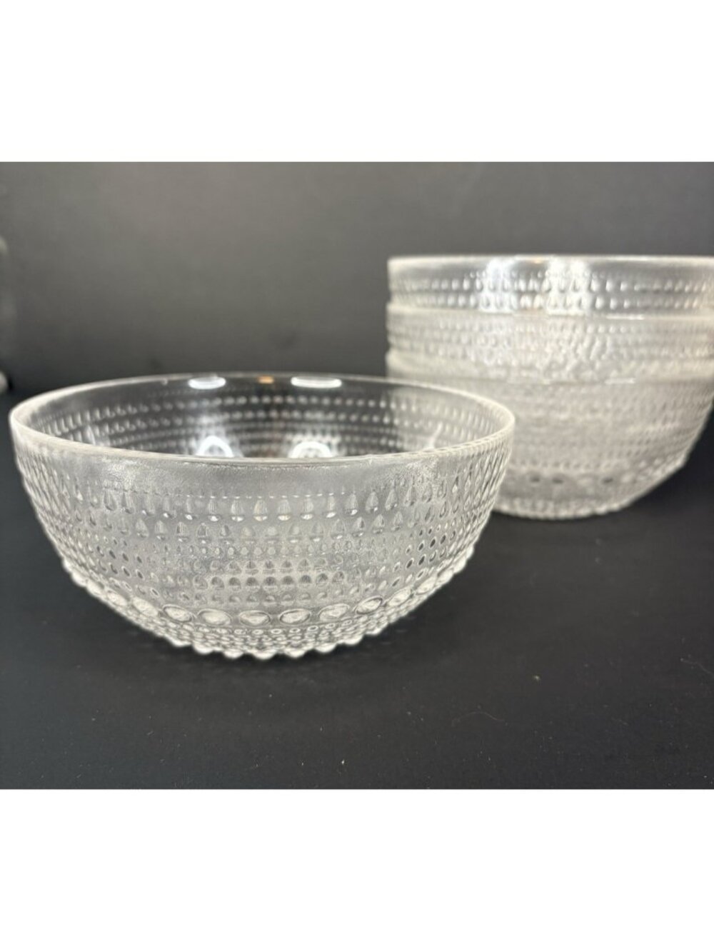 4 Nuutajarvi Oiva Toikka Kastehelmi Bowls Finnish MCM Dewdrop Iittala Arabia